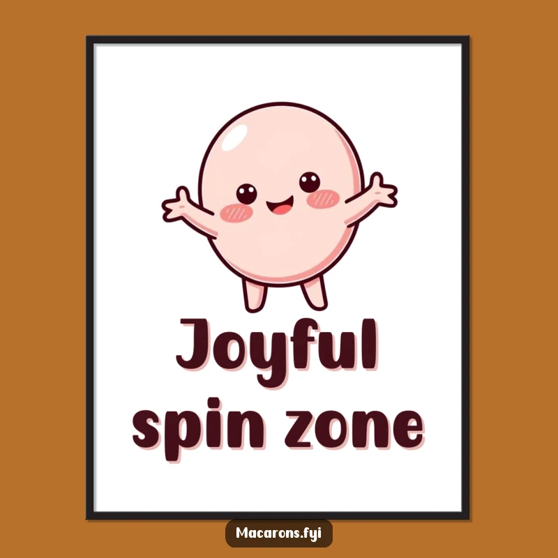 Funny Macaron Twirl Digital Art: Instant Joy for Your Walls!