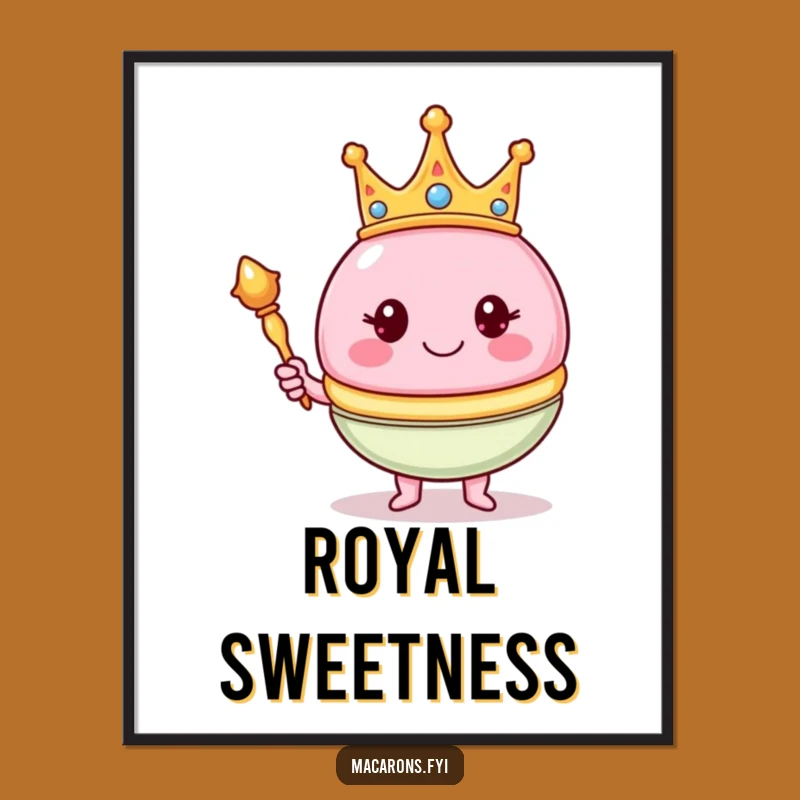 Funny Royal Macaron Digital Art - Instant Regal Charm for Your Walls!