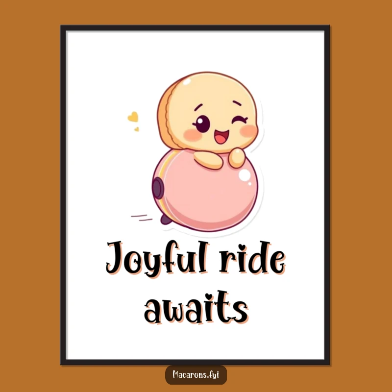 Printable Funny Macaron Bouncing Ball Art: Instant Glee and Whimsy for Your Walls