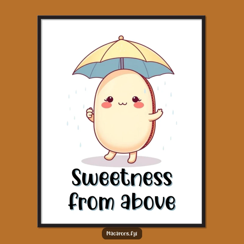 Printable Funny Macaron Sugar Shower Art: Instant Whimsical Magic for Your Walls