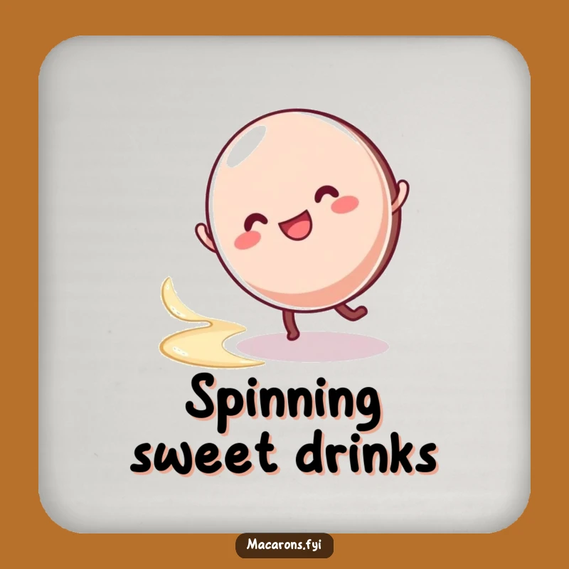 Funny Macaron Cartwheel Coasters: Protect Surfaces with Swirls of Creamy Fun