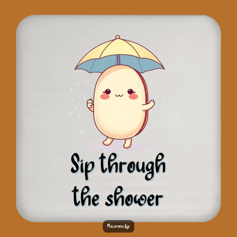 Funny Macaron Sugar Shower Coasters: Protect Surfaces with Whimsical Sweetness