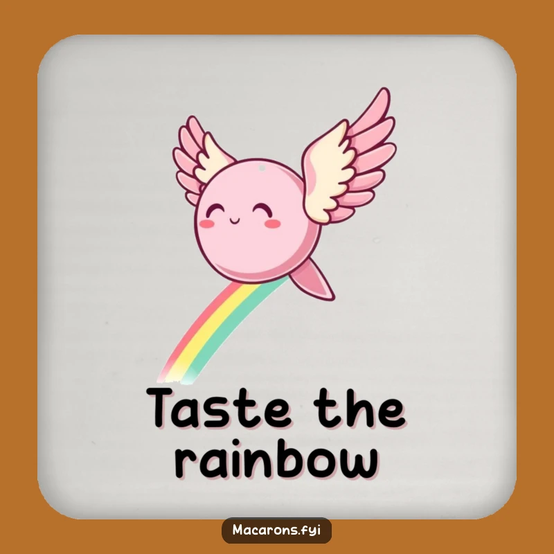 Funny Winged Macaron Coaster: Protect Surfaces with Magic!