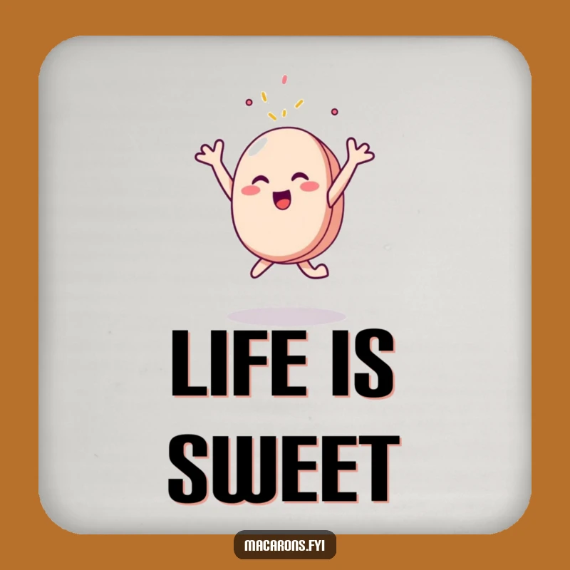 Funny Macaron Sprinkle Leap Coaster: Protect Surfaces with Humor!