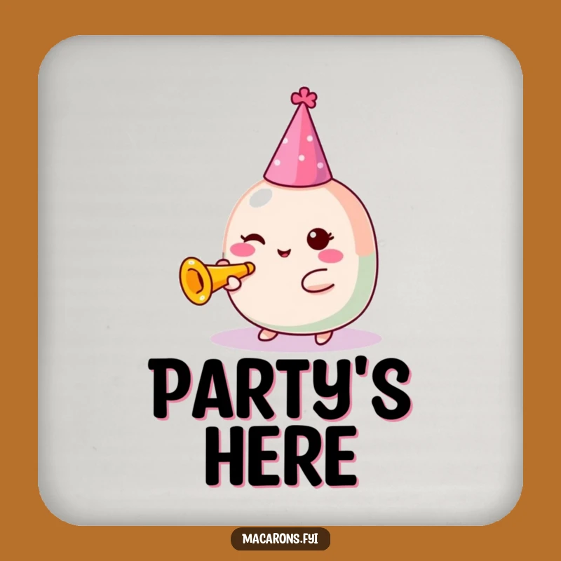 Funny Kawaii Macaron Party Coaster: Protect Surfaces with Fun, Perfect Gift
