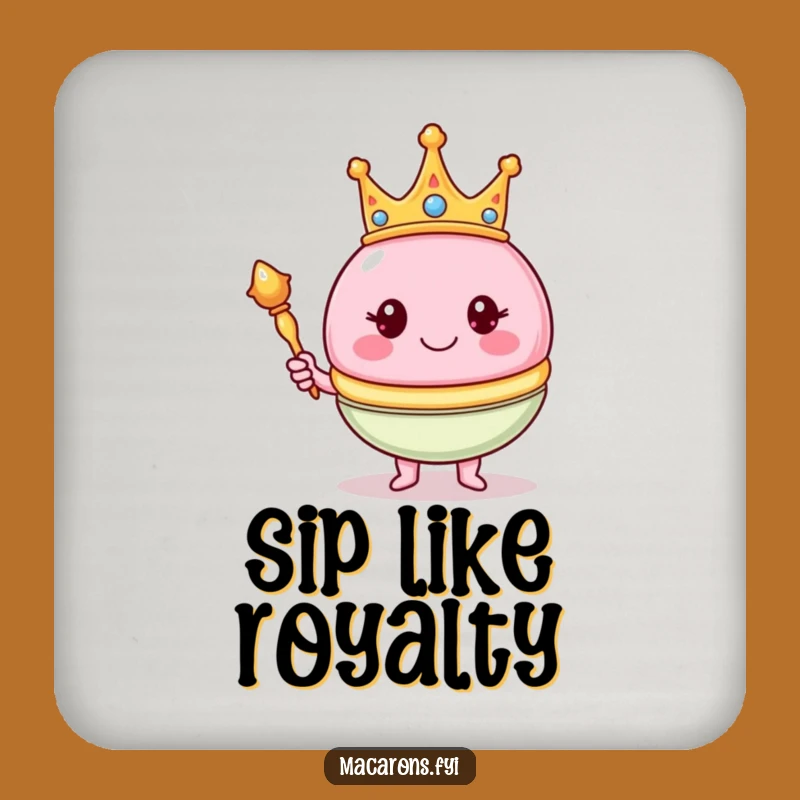 Funny Royal Macaron Coasters - Protect Your Royal Surfaces!