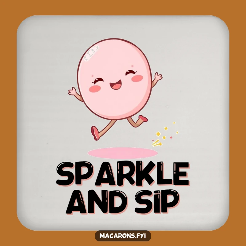 Funny Macaron Skip Coaster: Protect Your Surfaces with Sweet Humor