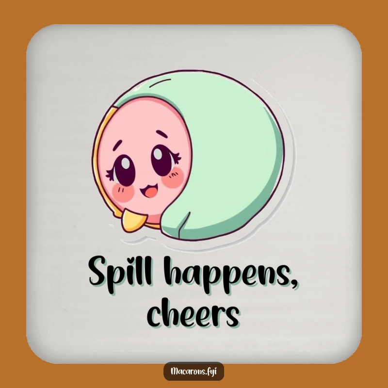 Funny Macaron Tumbling Coasters: Protect Surfaces with Delightful Macaron Flair