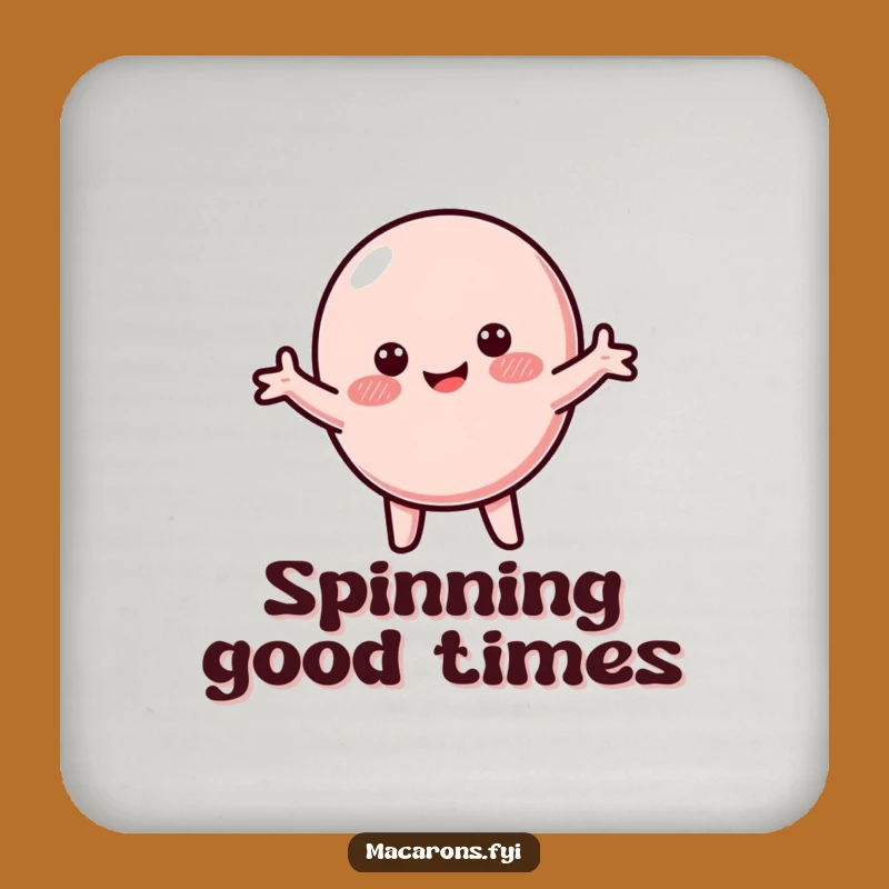 Funny Macaron Twirl Coaster: Protect Surfaces with Sweetness!