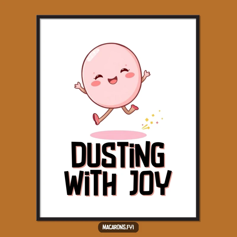 Funny Macaron Skip Poster: Add Whimsy and Cheer to Your Walls