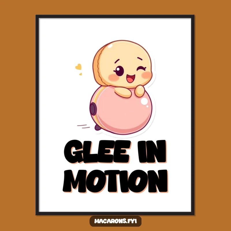 Funny Macaron Bouncing Ball Poster: Bring Glee and Whimsy to Your Walls