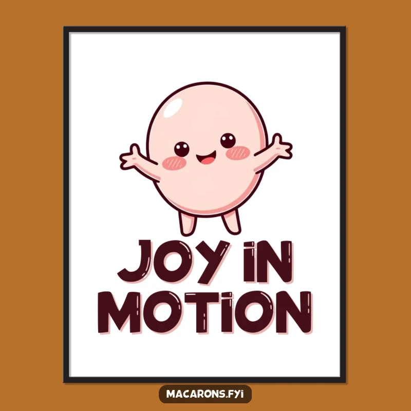 Funny Macaron Twirl Poster: Brighten Your Walls with Joy!