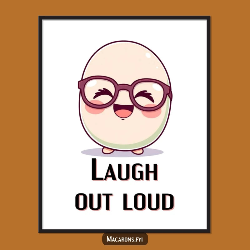 Funny Giggling Macaron Poster: Walls That Laugh with You