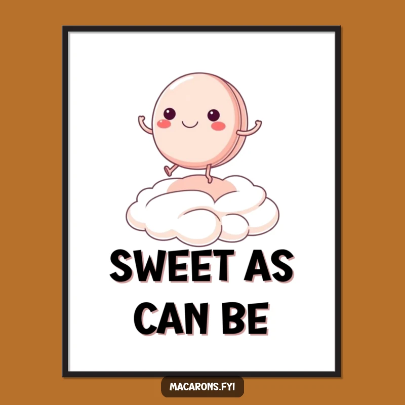 Funny Bouncing Macaron Cloud Poster - Sweeten Your Wall Decor!