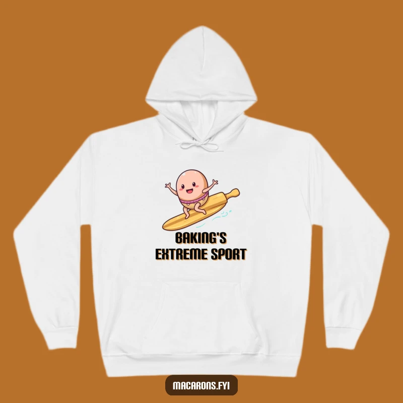 Funny Surfing Macaron Hoodie: Cozy Up with Extreme Humor!