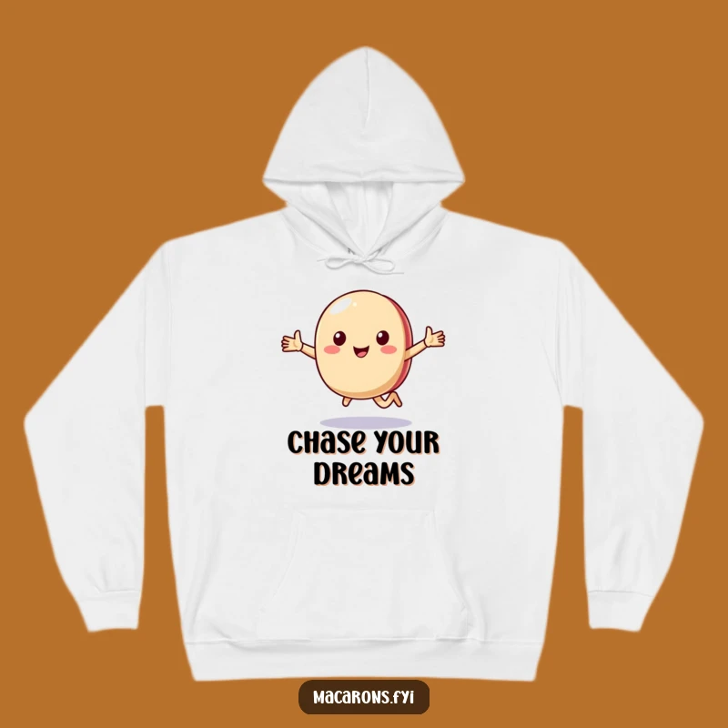 Funny Macaron Running Hoodie: Cozy Character, Perfect Humorous Gift