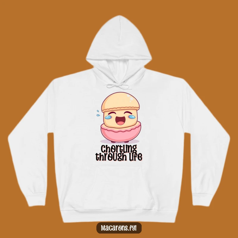 Funny Macaron Laughing Hoodie: Cozy Character Sweatshirt for Joy