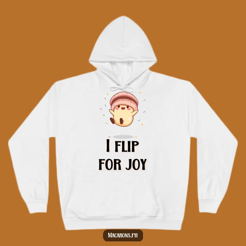 Cozy Funny Macaron Cartwheel Hoodie: Stay Warm with This Hilarious and Sweet Design