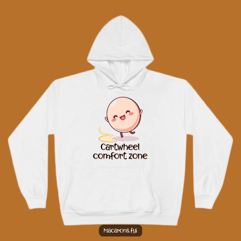 Cozy Funny Macaron Cartwheel Hoodie: Warm Up with Playful Creamy Swirls