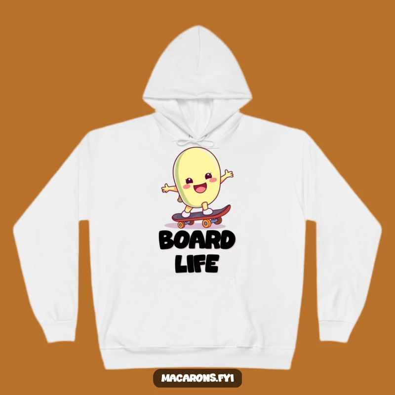 Cozy Funny Skater Macaron Hoodie - Warm Street Style Gift