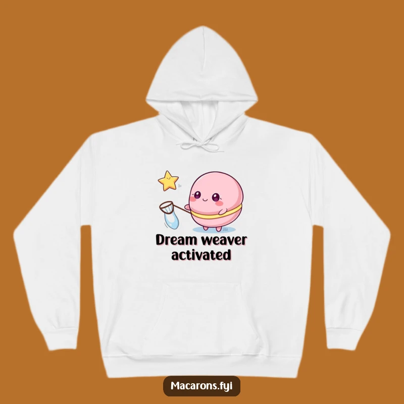 Funny Macaron Star Catcher Hoodie: Cozy Dreams for Stargazers