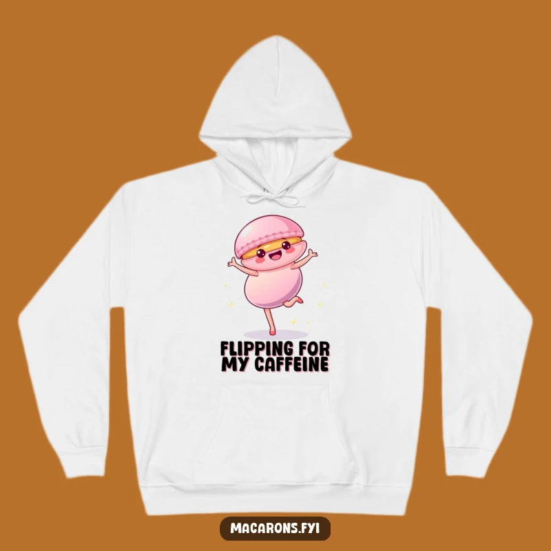 Funny Macaron Cartwheel Hoodie: Cozy Up with Sweet, Playful Dessert Vibes, Great Funny Gift!