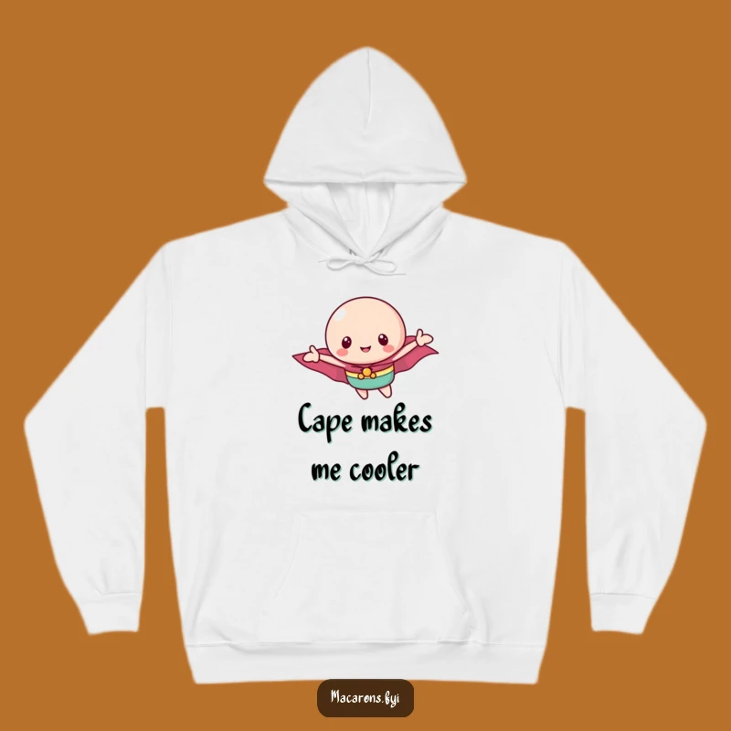 Funny Flying Macaron Hero Hoodie: Cozy Sweetness, Ultimate Funny Gift