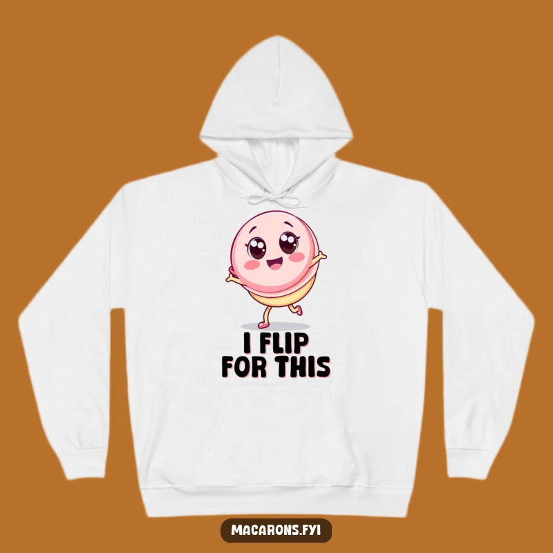 Funny Kawaii Macaron Cartwheel Hoodie: Cozy Joy, Perfect Warm Gift for Bakers