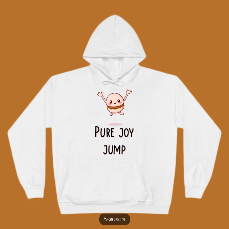 Funny Kawaii Macaron Leap Hoodie: Cozy Joy, Perfect Warm Gift
