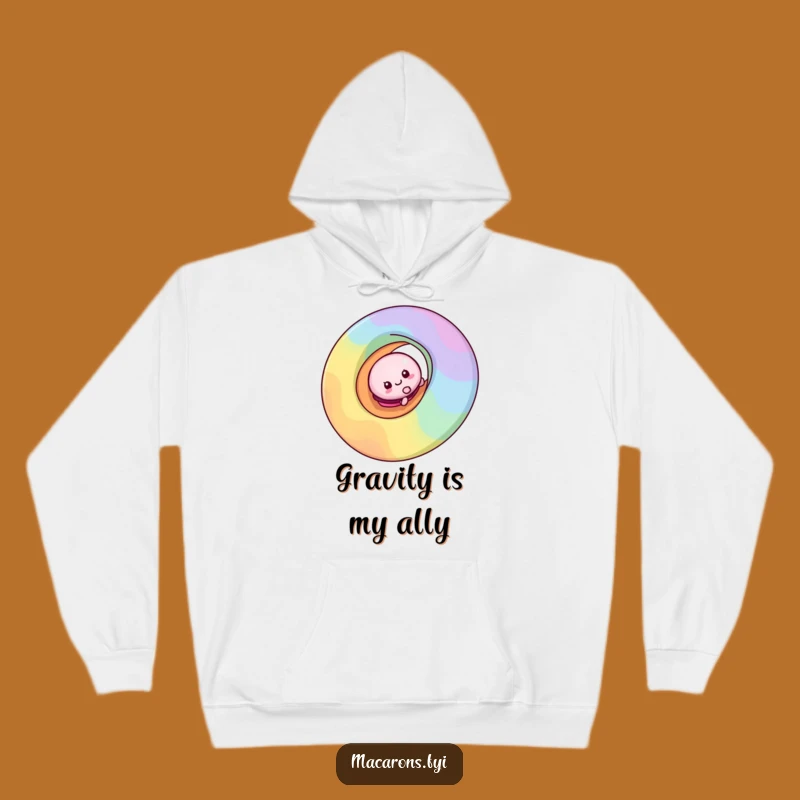 Cozy Funny Macaron Rainbow Slide Hoodie: Warmth Meets Whimsy
