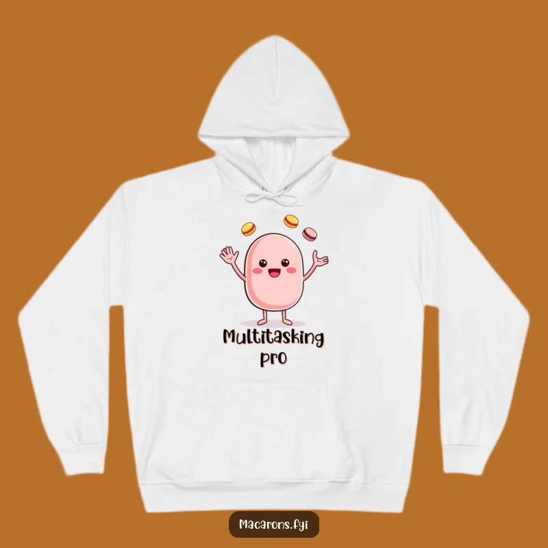 Cozy Funny Cheerful Macaron Juggler Hoodie - Warm Sweet Treat Gift