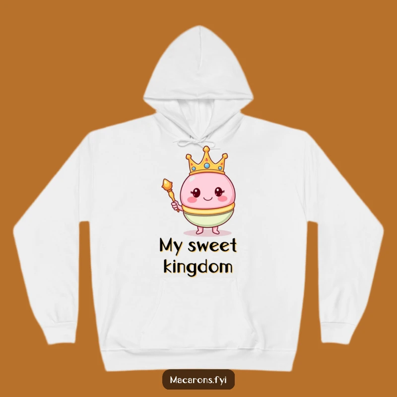 Cozy Funny Royal Macaron Hoodie - Stay Regal and Warm!