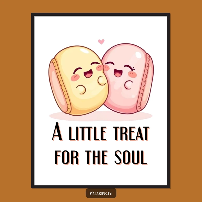 Funny Downloadable Wall Art: Giggling Macarons Duo, Free Printable Humorous Art for Sweet Spaces