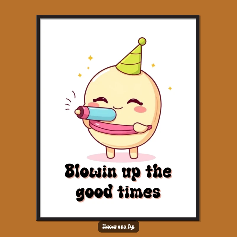 Free Printable Wall Art: Glee-filled Macaron for Festive Decor Download