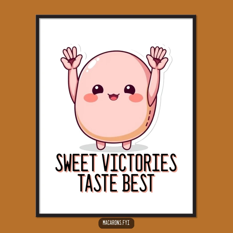 Funny Cheerful Macaron Cheers Free Printable Wall Art for Joyful Decor