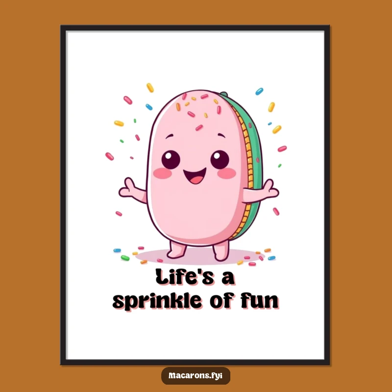 Funny Free Printable Wall Art: Juggling Macaron Sprinkle Joy Art