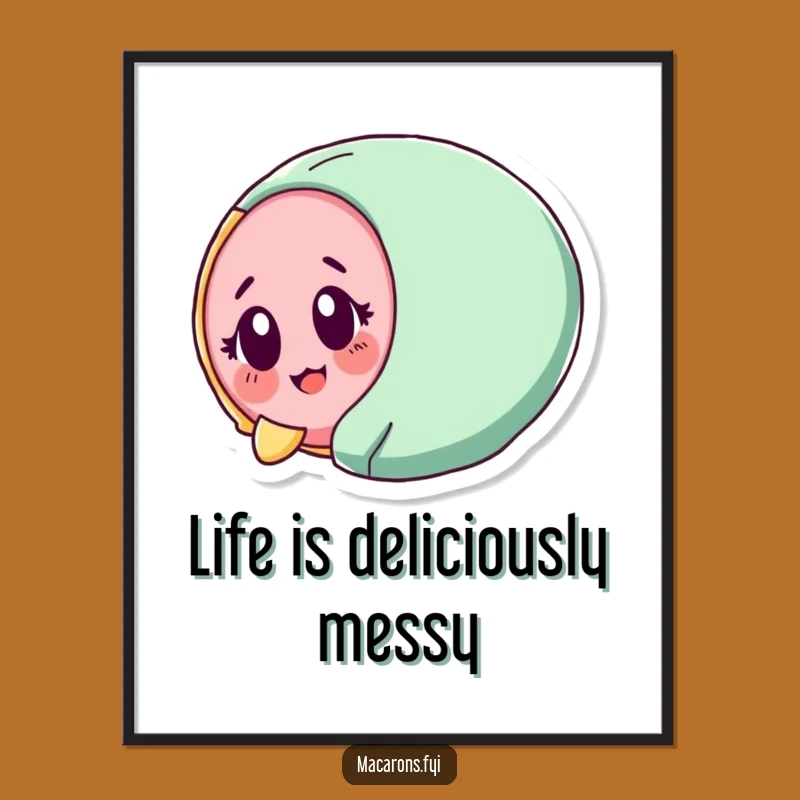 Funny Surprised Macaron Tumble Free Printable Wall Art for Playful Decor