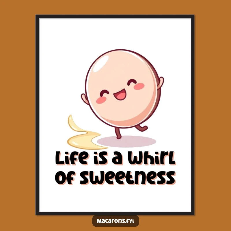 Playful Free Printable Wall Art: Macaron Cartwheel Swirl, Downloadable Decor