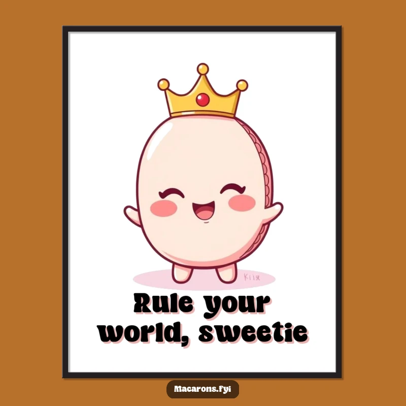 Free Printable Royal Macaron Wall Art: Regal Giggles, Hilarious Downloadable Art for Your Castle!