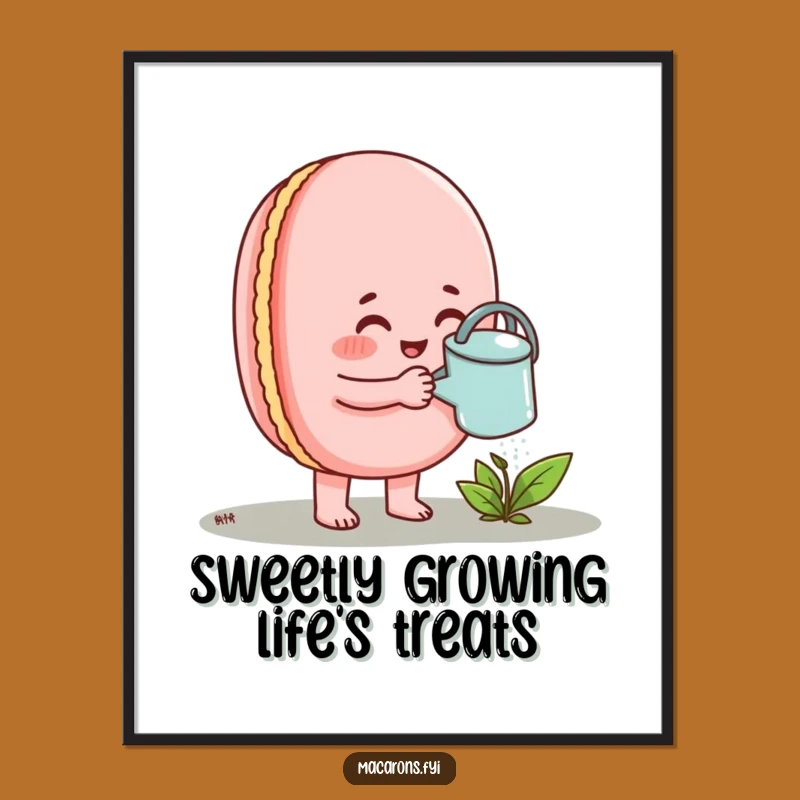 Funny Macaron Wall Art Free Printable: Nurturing Sprout Downloadable Decor