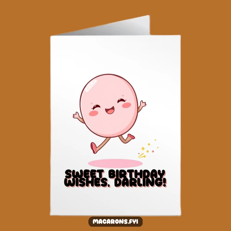 Free Printable Birthday Card: Joyful Macaron Skip Humorous Downloadable Gift