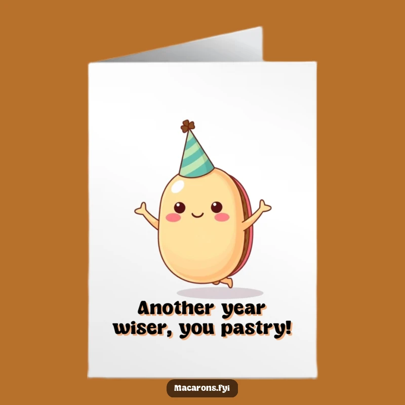 Free Printable Cheerful Macaron Birthday Card: Funny Downloadable Gift for Instant Fun!