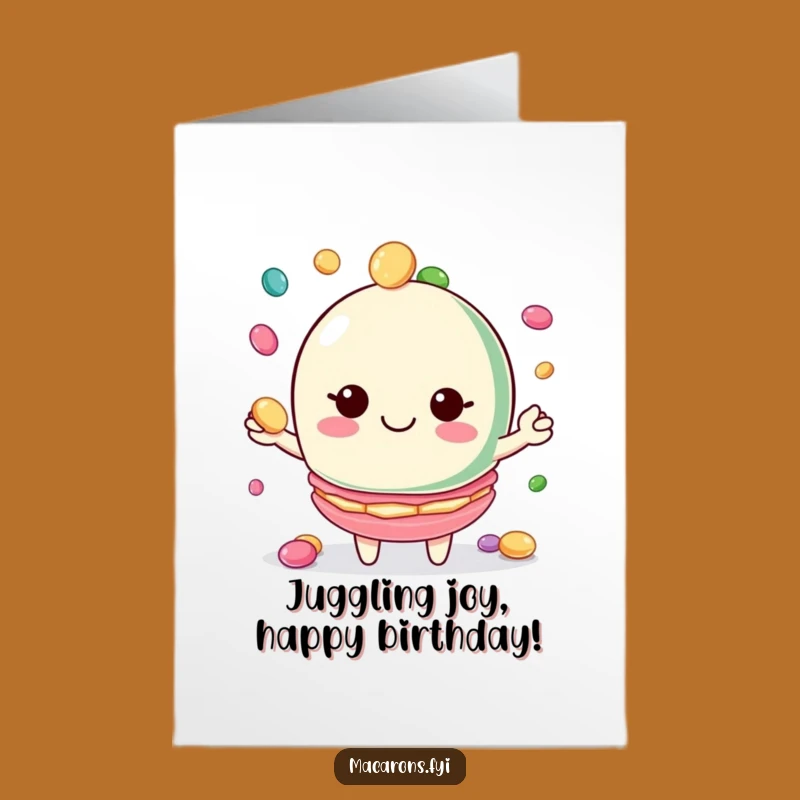 Jolly Macaron Birthday Card: Free Printable Candy Fun Gift