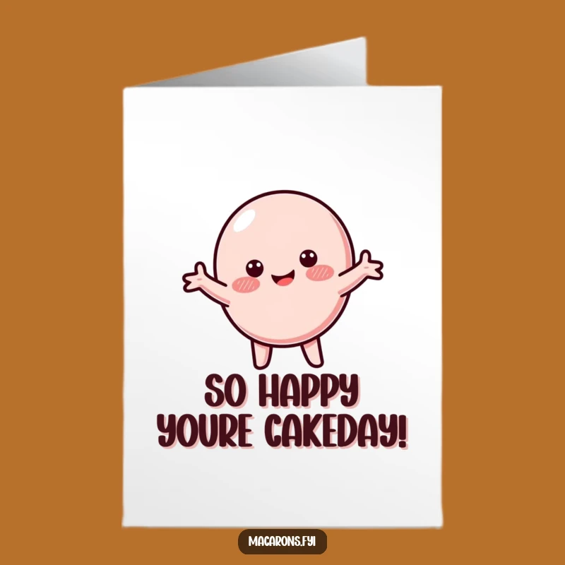 Free Printable Birthday Card: Happy Macaron, Downloadable Gift for Fun