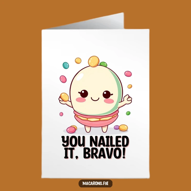 Candy Juggler Congrats Card: Free Printable Sweet Success Gift