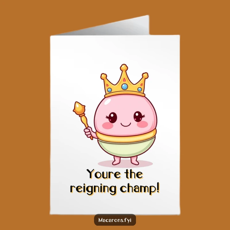 Free Printable Congrats Card: Royal Macaron - Majestic Downloadable DIY Gift!