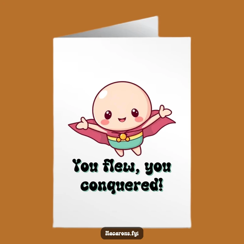 Free Printable Congrats Card: Triumphant Macaron Flyer for Your Big Win