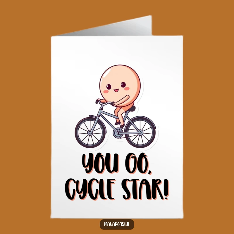 Free Printable Funny Macaron Bicycle Congrats Card - Cheerful Downloadable Gift