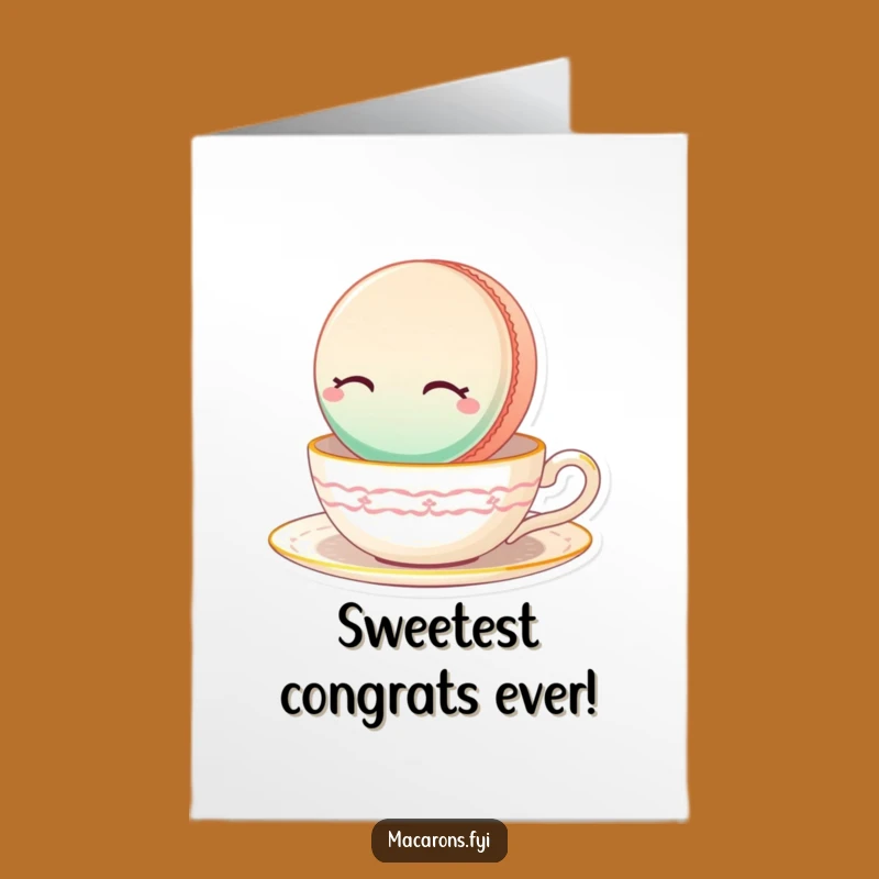 Macaron Congrats Card Free Printable: Serene Float Downloadable Relaxation