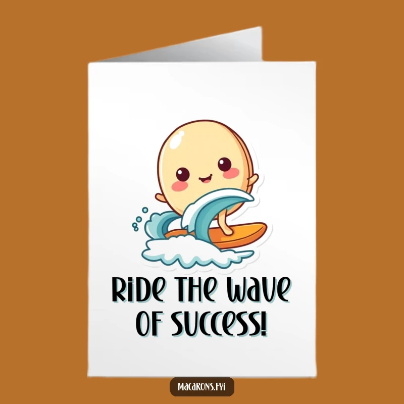 Free Printable Surfing Macaron Congrats Card: Celebrate Your Win with a Groovy Download!